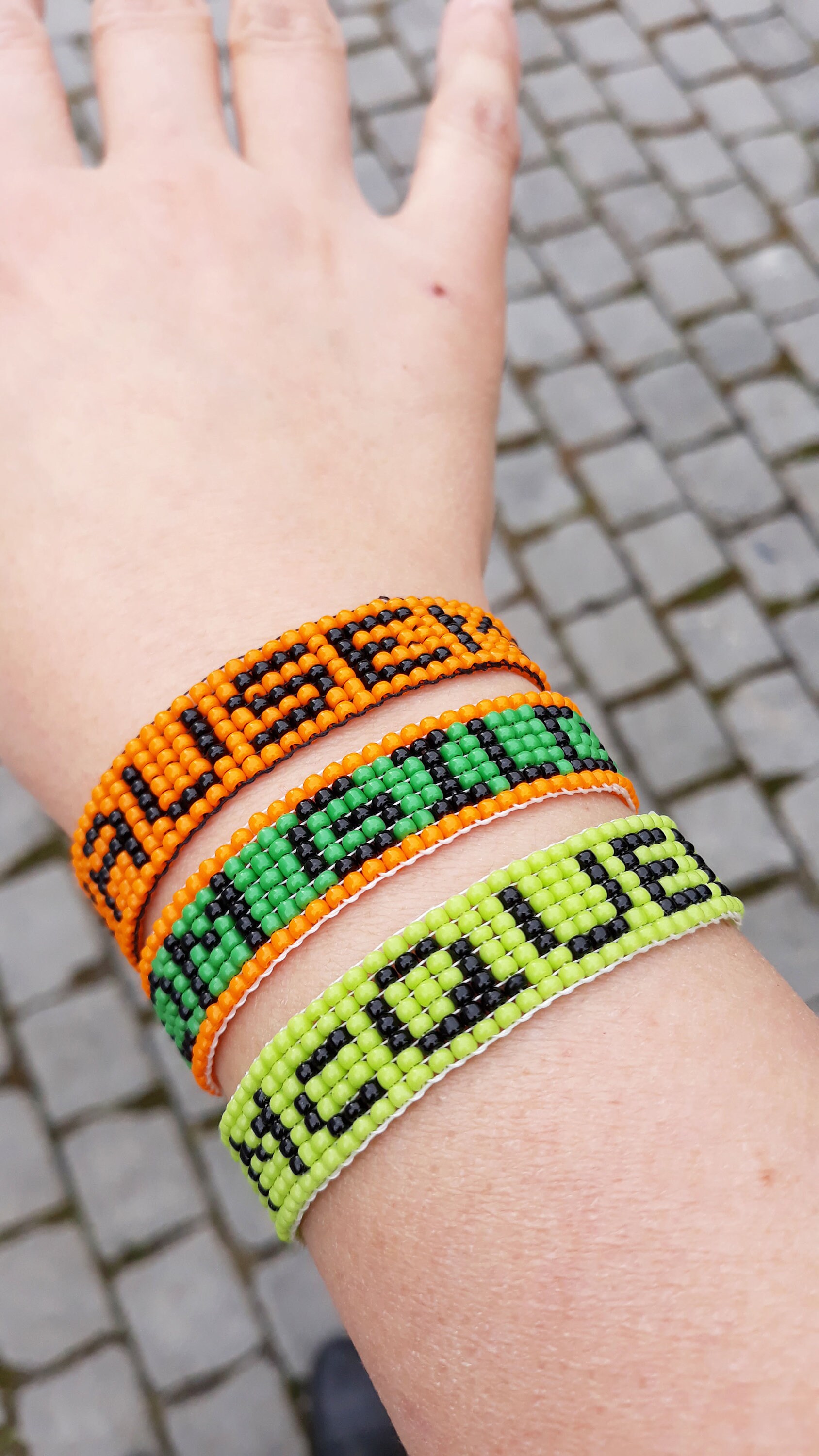 Custom Name Bead Loom Bracelet Customized Beaded Bracelet Etsy Canada