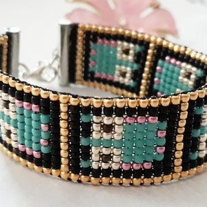 bead loom bracelet, owl bracelet, seed bead bracelet, beaded bracelet, adjustable bracelet, loom bracelet, owl loom bracelet, owl gift image 5