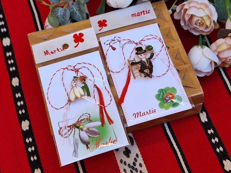 Martisor, martisoare, Romanian traditional martisor, chimney sweeper snowdrop martisor, martenitsa, Baba Marta, Romanian gifts, Romania image 10