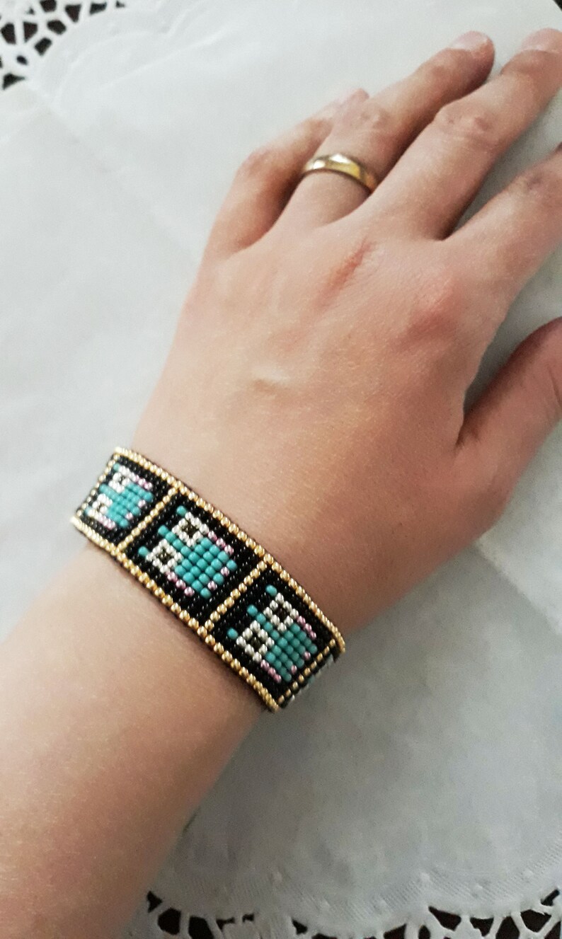 bead loom bracelet, owl bracelet, seed bead bracelet, beaded bracelet, adjustable bracelet, loom bracelet, owl loom bracelet, owl gift image 8