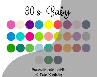 90's Baby Procreate Color Palette