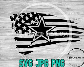 American Flag Star Png | Etsy