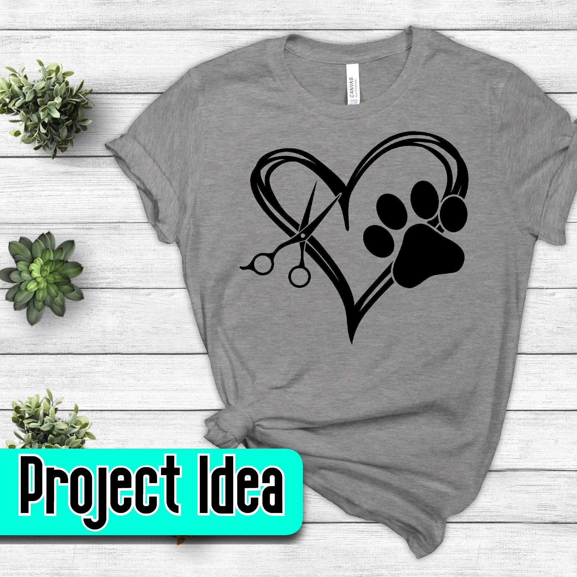 Heart Paw Shears SVG JPG PNG | Dog Groomer | Puppy Heart