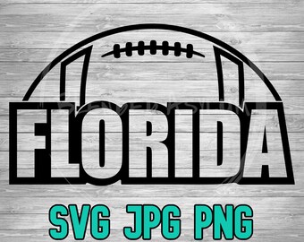 Florida Football 002 SVG PNG JPG | Layered Vector File | Sublimination File | Die Cutting | Game Day | Clip Art | Digital Download