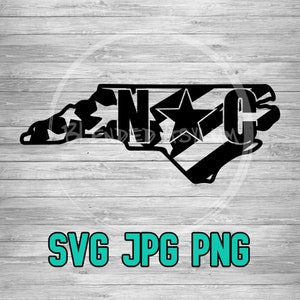 North Carolina American State Flag SVG PNG JPG | North Carolina Vector | Cricut File | Silhouette File | Clipart File | Laser Engraving File