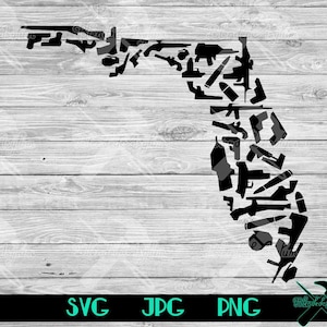 Bewaffnete Florida SVG, JPG, PNG | Florida Kanonen SVG | Florida Cut File | Cricut Datei | Silhouette Datei | Florida Vektor | Digitale Datei