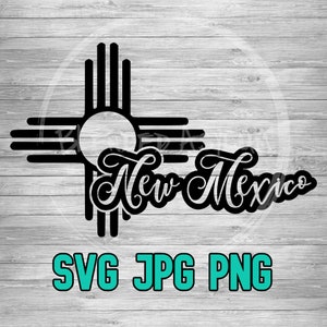New Mexico Zia 001 SVG PNG JPG | Zia New Mexico | Cricut Silhouette | Laser Engrave | Glowforge | Sublimination | Digital Download