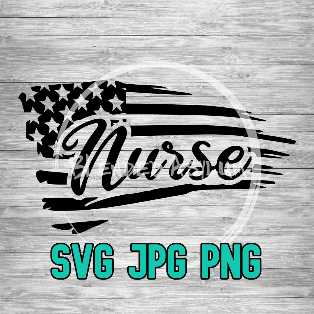 American Flag Nurse SVG PNG JPG American Flag Emergency - Etsy