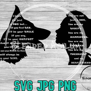 German Shepherd Dog Sanity SVG JPG PNG | German Shepherd Cut File | Cricut Cut File | Silhouette Cut File | Digital Download | Vector File