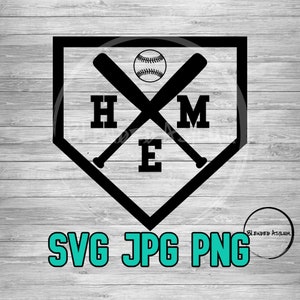 Baseball Home SVG JPG PNG | Digital Cut File | Baseball Svg | Baseball Life | Digital Sports Svg | Layered Digital Image