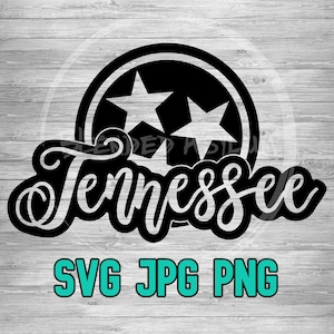 Tennessee Flag Letters 001 SVG PNG JPG | Tennessee Vector | TriStar | Cricut and Silhouette | Clipart | Laser Engraving | Digital Download