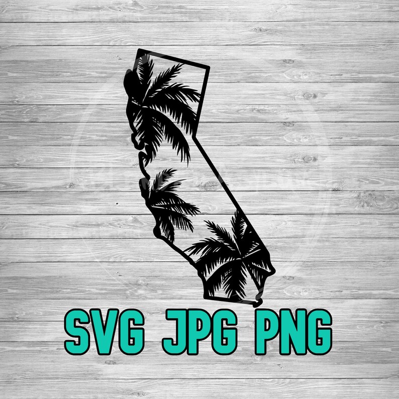 California Palm Trees SVG PNG JPG | Southern California | Cali Socal ...
