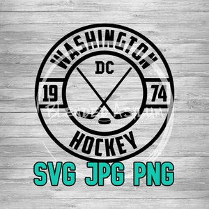 Hockey Gegründet Washington SVG PNG JPG | Hockey Washington Vektor datei | Cricut & Silhouette Datei | Gravurdatei | Digitaler Sofort-Download