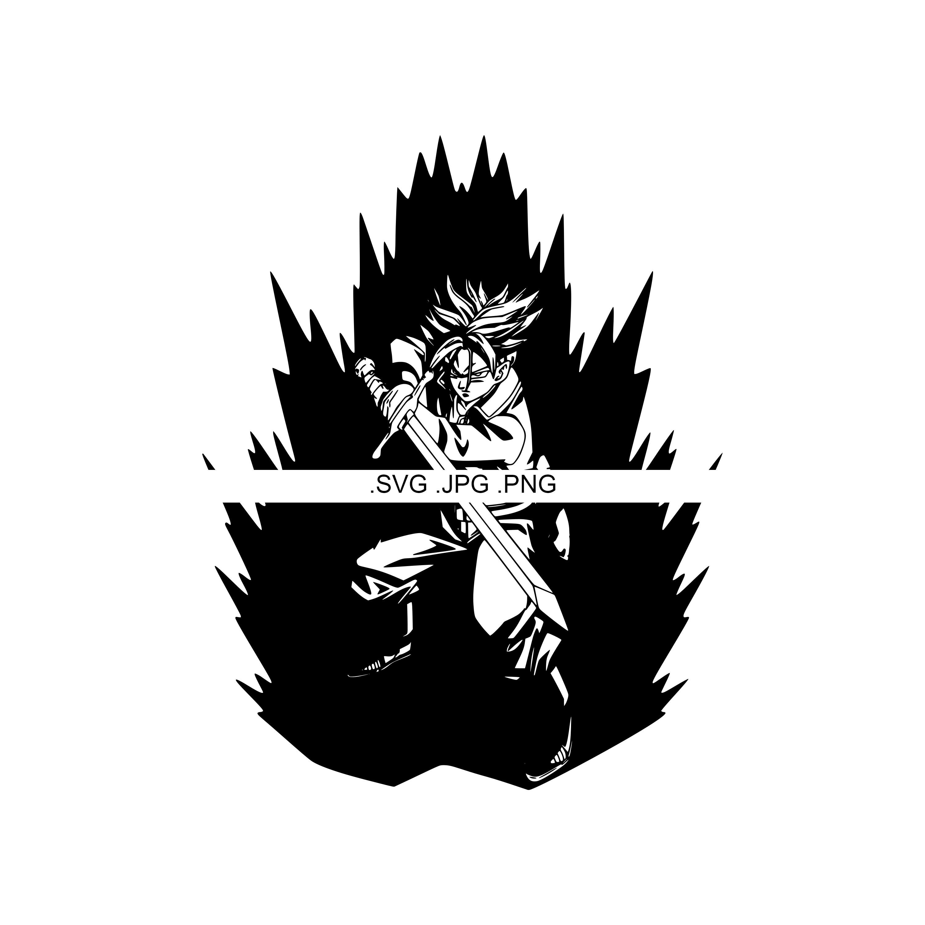 Dragon Ball Z Super Saiyan Trunks Vector Cut Archivo Etsy