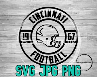 Football Fondé Cincinnati SVG PNG JPG | | de fichier vectoriel Football Cincinnati | de fichier Cricut | de fichier Silhouette vintage Ohio Football Svg