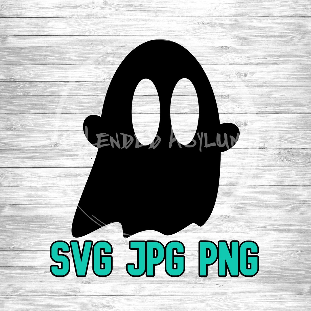 Ghost SVG JPG PNG Cute Halloween Ghost Cricut Silhouette Cut File