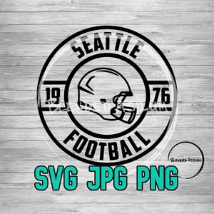 Football Founded Seattle SVG PNG JPG | Football Seattle wa Vector File | Cricut File | Silhouette | Vintage Seattle 1976 Football
