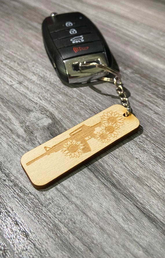 Laser Engraved Wooden Key Chain