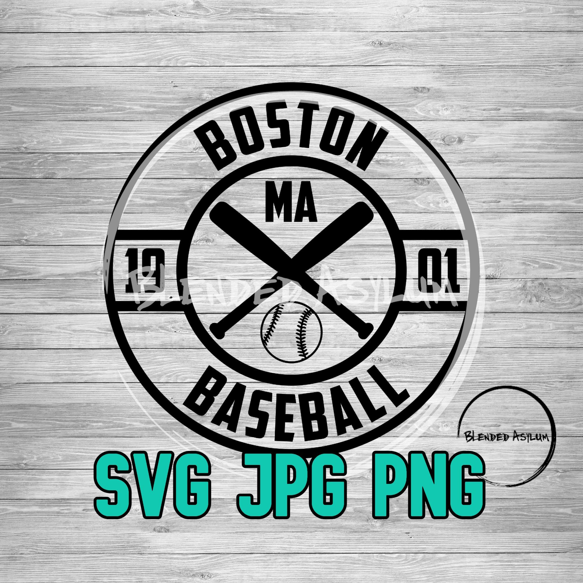 Baseball Founded Boston SVG PNG JPG Baseball Boston Ma Etsy