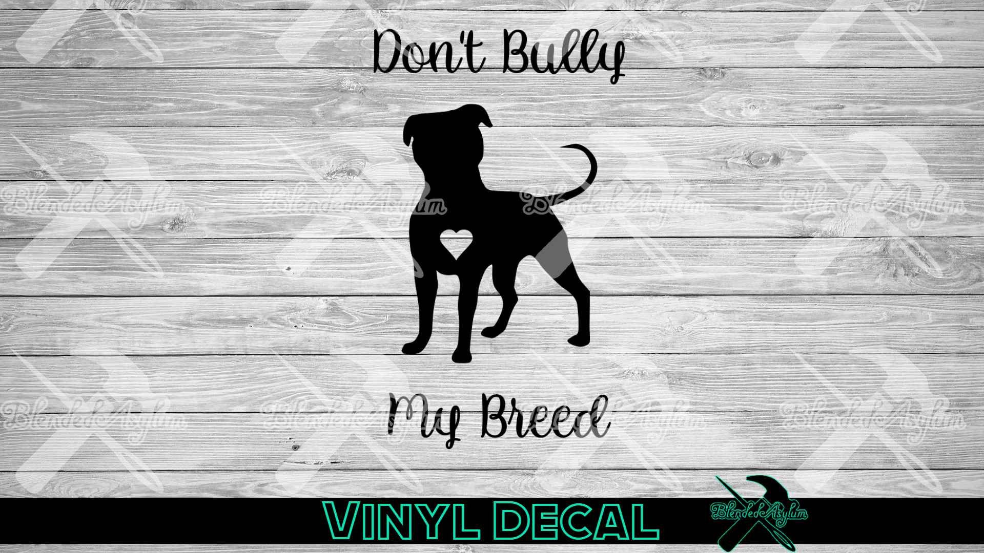 Don't Bully My Breed Vinyl Decal | Etsy