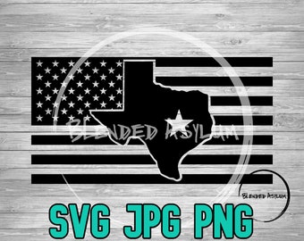Drapeau américain Texas State SVG PNG JPG | Drapeau américain Texas Svg | Amérique svg | | Merica Dieu et la liberté | États-Unis Texas | Cricut Silhouette