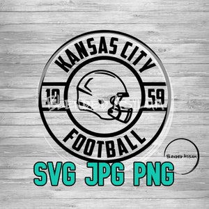 Football Founded Kansas City SVG PNG JPG | Football Kansas City Mo Vector File | Cricut File | Silhouette | Vintage Kansas City Football