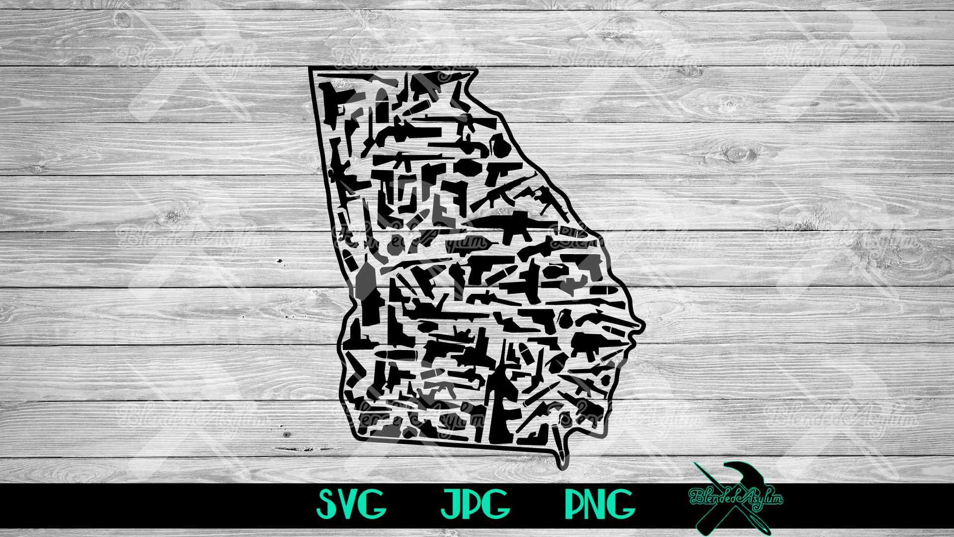 Armed Georgia Vector Cut File SVG, JPG, PNG - Etsy