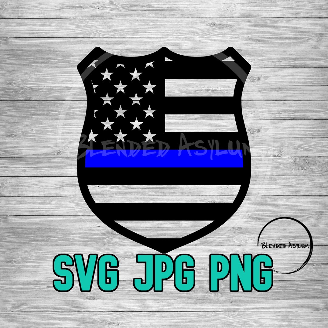 American Flag Badge Layered SVG JPG PNG | American Flag Back the Blue ...