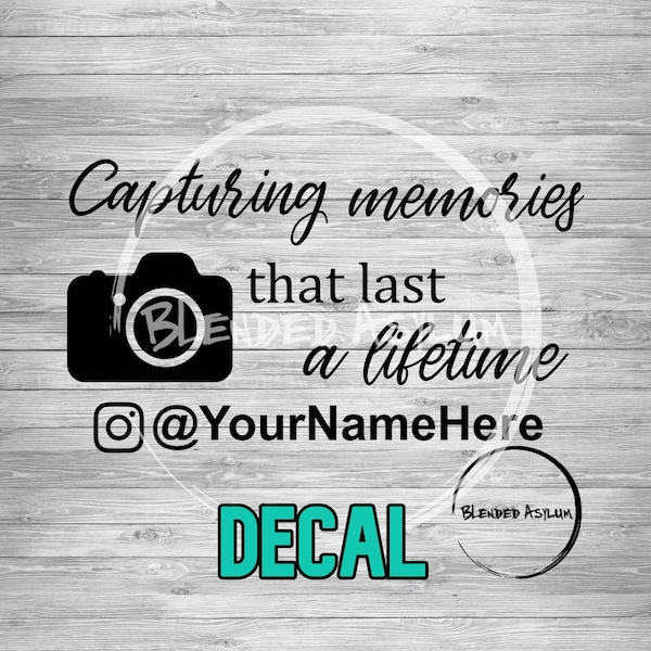 Photographer Decal - Etsy