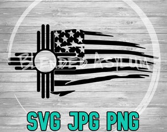New Mexico Zia American Flag 001 SVG PNG JPG | Zia New Mexico | Cricut Silhouette | Laser Engrave | Sublimination | Digital Download