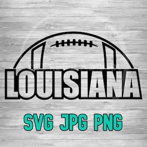 Louisiana Football 002 SVG PNG JPG | Layered Vector File | Sublimination File | Die Cutting | Retro Style | Clip Art | Digital Download