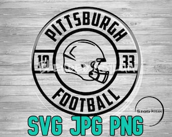 Football Founded Pittsburgh SVG PNG JPG | Football Pittsburgh Vector File | Cricut File | Silhouette File | Vintage Pittsburgh Football