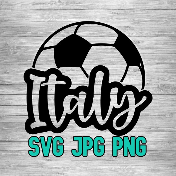 Italy Football 001 SVG PNG JPG | Soccer Layered Vector File | Sublimination File | Die Cutting | Clip Art | Digital Download