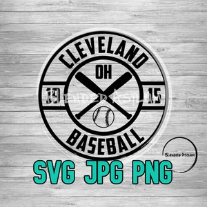 Baseball Founded Cleveland SVG PNG JPG | Baseball Cleveland Oh Vector File | Cricut & Silhouette File | Vintage Cleveland Baseball