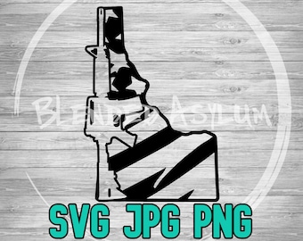 Idaho American Flag AR SVG PNG Jpg | Idaho Distressed American Flag Star | Cricut Silhouette Cut File | Sublimination | Engraving File