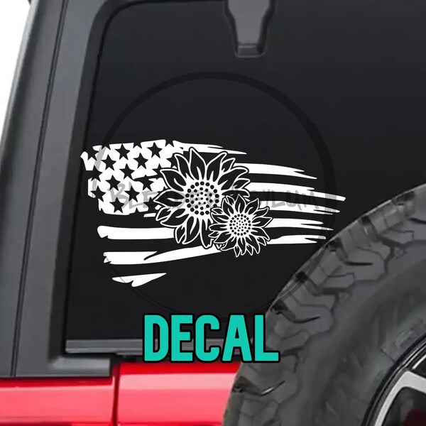 Sunflower Outdoor Decal Etsy