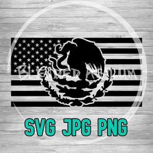 American Flag Mexico 003 SVG JPG PNG | American Mexico Flag Merged | Distressed American Flag | Vector Cut File | Cricut File | Silhouette