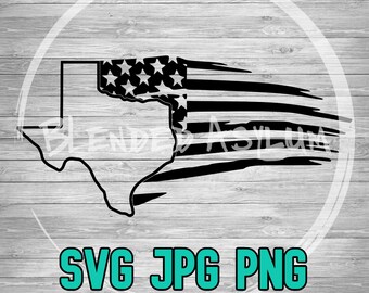 American Flag Texas Distressed 002 SVG PNG JPG | American Flag Texas Cut File | Cricut and Silhouette | Digital Download | Sublimination