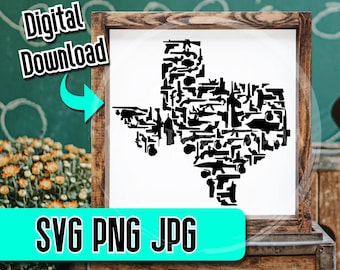 Armed Texas SVG, JPG, PNG | Texas Guns svg | Cricut Cut File | Silhouette Cut File | America Guns svg | Texas Soldier svg | Texas Life