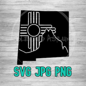 New Mexico Zia Ship Rock Reversed SVG PNG JPG | Zia New Mexico | Cricut Silhouette | Laser Engrave | Sublimination | Digital Download