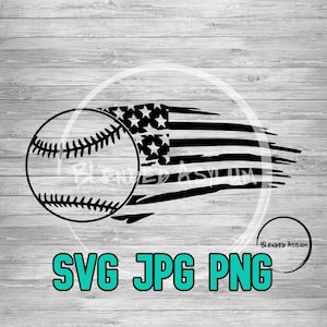 American Flag Baseball Trail SVG JPG PNG | Digital Cut File | Baseball Svg | America Png | Digital Sports Svg | Distressed Flag Vector | usa