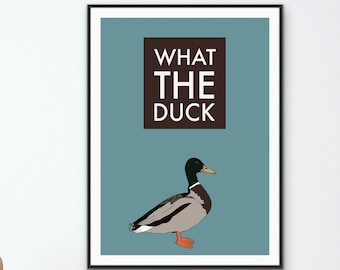 Lámina decorativa What The Duck Kitchen: Arte mural humorístico de patos