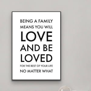 Family Quote Art Print, Typography Wall Decor