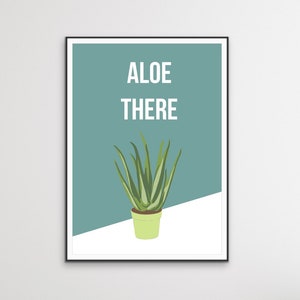 Aloe There Wall Art | Bathroom Wall Art | Funny Bathroom Quote Print | Bathroom Poster | Bathroom Sign | Bathroom Print