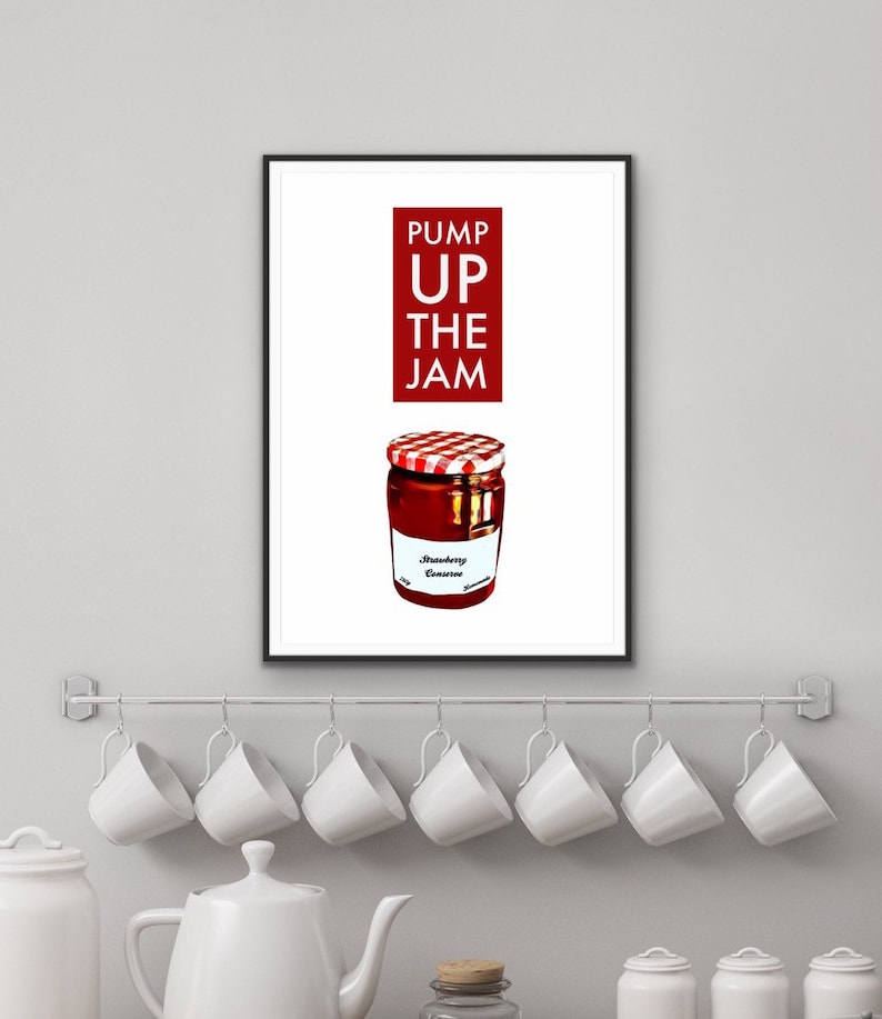 Lámina Pump Up The Jam Kitchen: Arte mural vintage para amantes de la gastronomía imagen 1