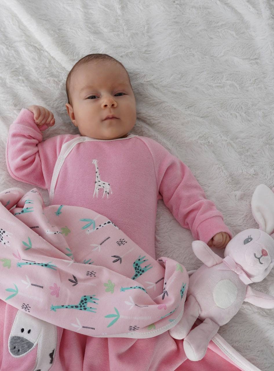 Velour Footed Long Sleeves Baby Sleeper Infant Giraffe Etsy