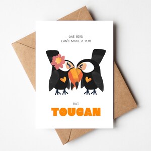 Grappige toekan-liefdeskaart afdrukbaar⎥Pun-kaartliefhebber⎥Kaartsjabloon⎥Verjaardagskaart⎥Instant digitale download