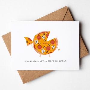 Divertente biglietto d'amore per pizza stampabile⎥Amante dei giochi di parole⎥Modello di biglietto⎥Biglietto di anniversario⎥Download digitale istantaneo