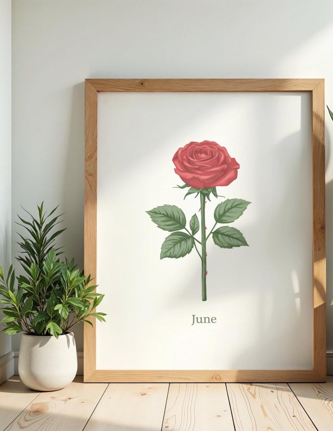 Decorated June June Flower Birth Month Print – Wall Art (digital Download) - Etsy