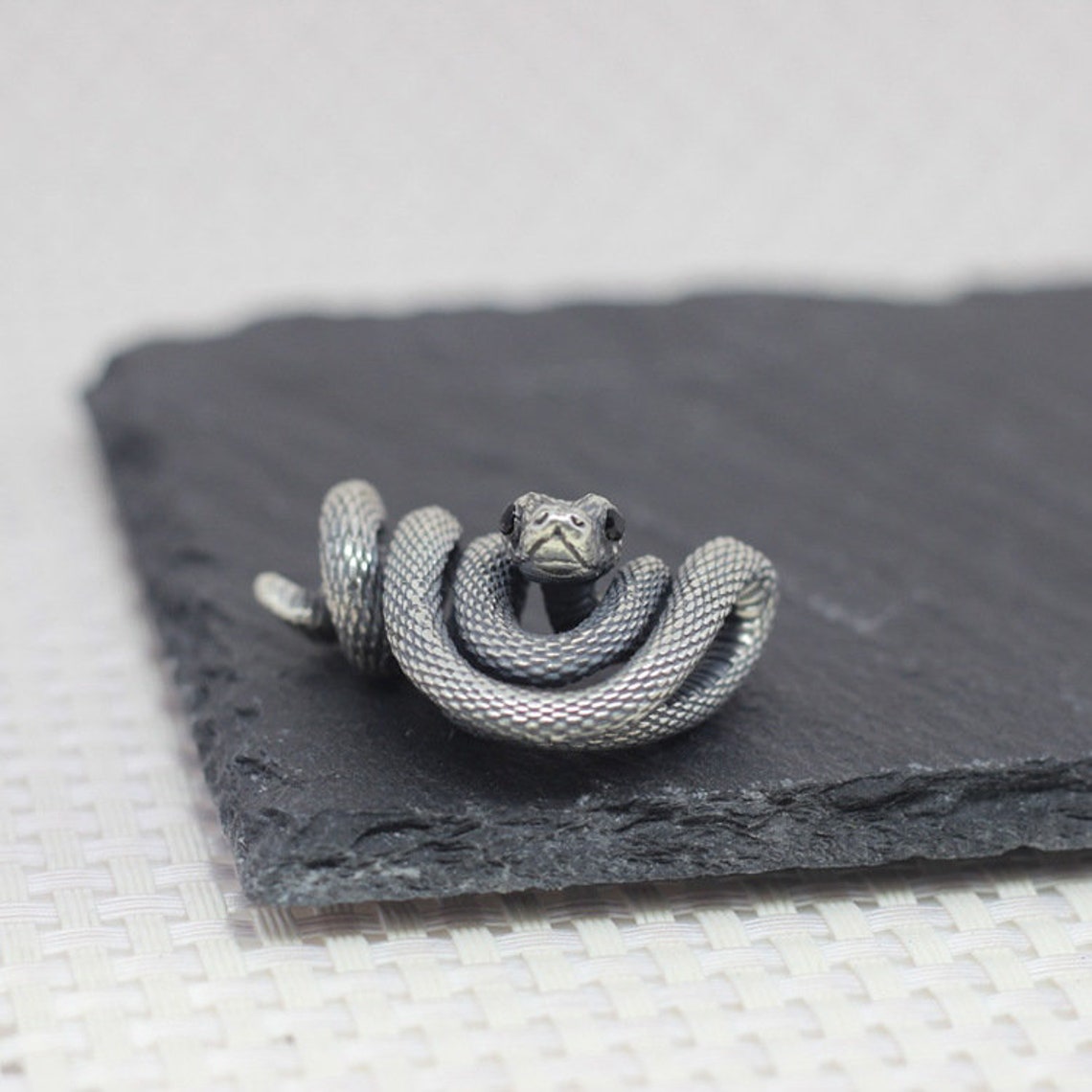 Silver Snake Necklace Snake Jewelry Vine Snake Pendant Snake Etsy